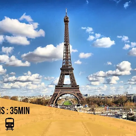 Bird 4mn-train 6mn -private Parking- Paris 公寓 *